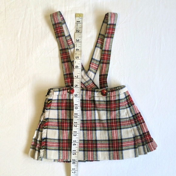handmade tartan kilt pinafore 12 months baby girl - Picture 5 of 9